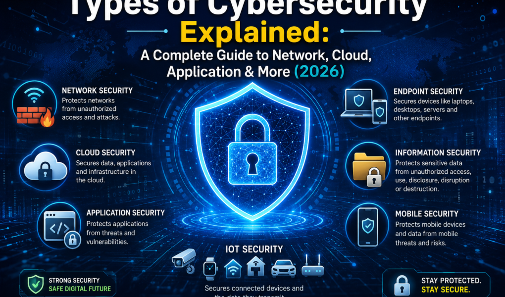 Types of Cybersecurity Explained: A Complete Guide to Network, Cloud, Application & More (2026)