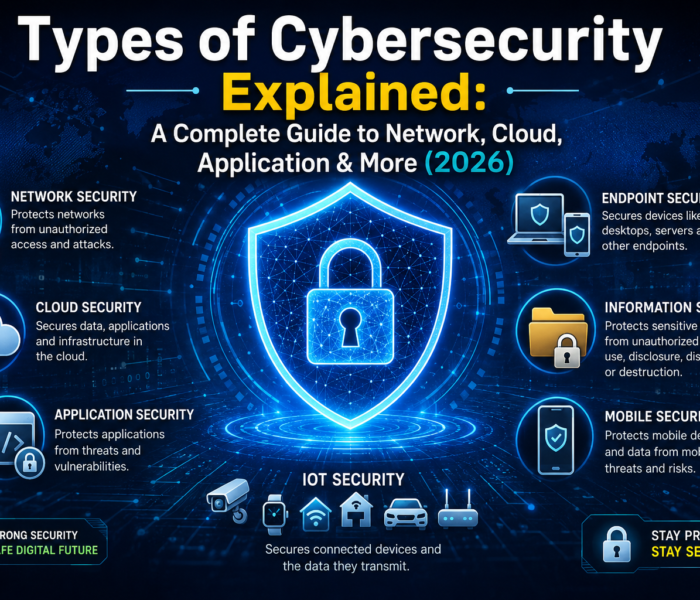 Types of Cybersecurity Explained: A Complete Guide to Network, Cloud, Application & More (2026)