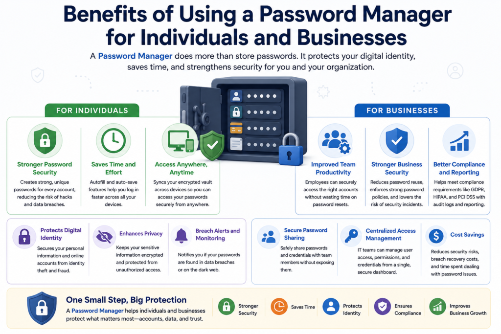 Benefits of Using a Password Manager for Individuals and Businesses