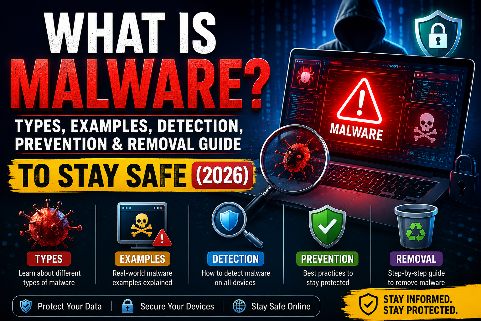 What Is Malware? Types, Examples, Detection, Prevention & Removal Guide to Stay Safe (2026)