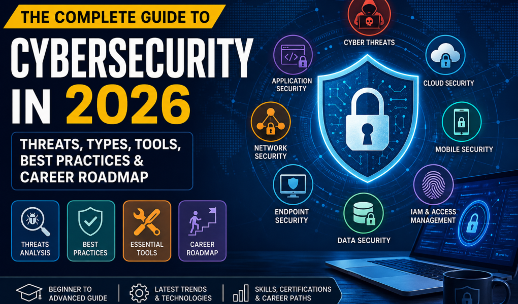 The Complete Guide to Cybersecurity in 2026: Threats, Types, Tools, Best Practices & Career Roadmap