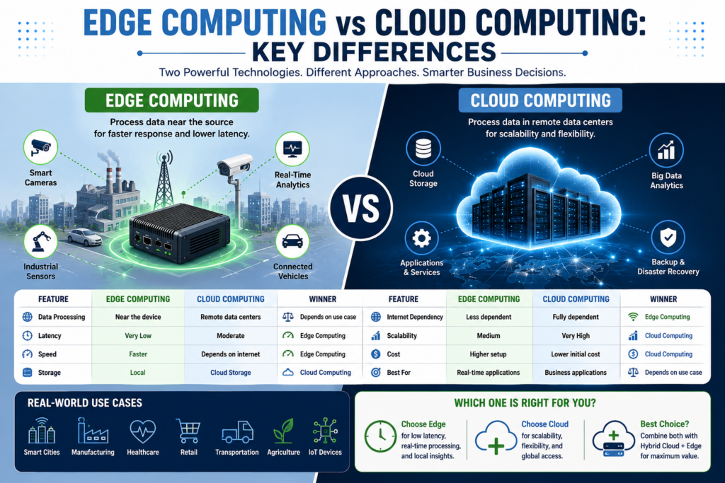 Edge Computing vs Cloud Computing: Key Differences