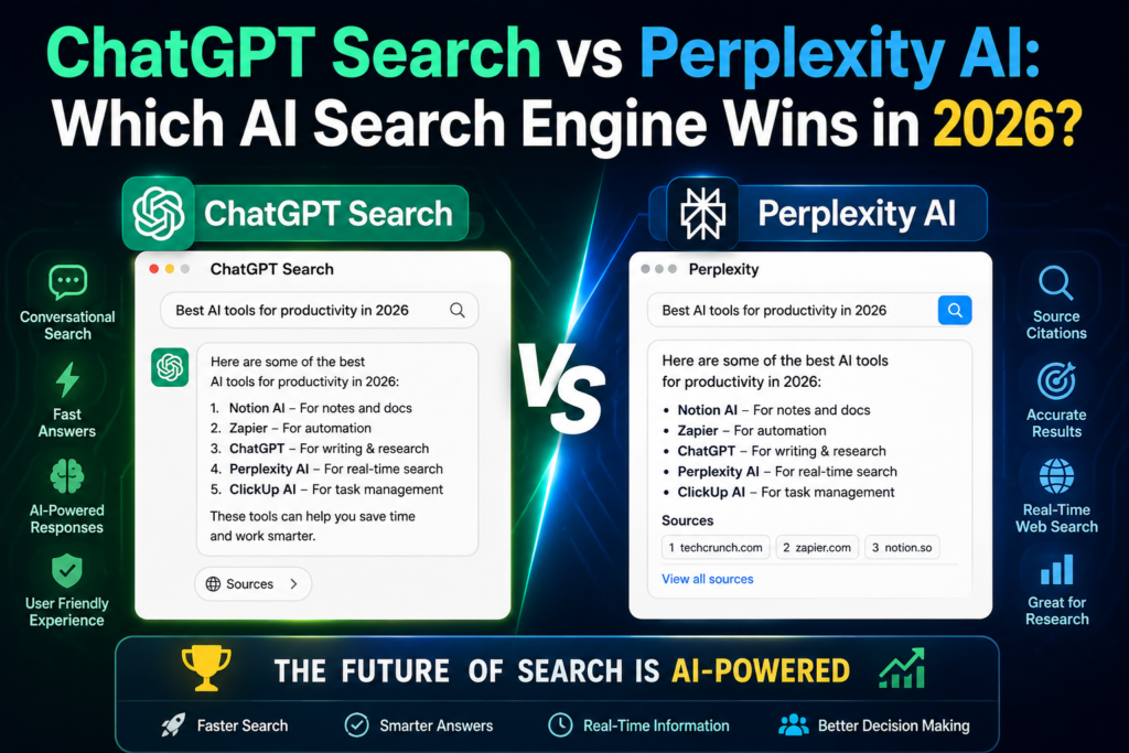 ChatGPT Search vs Perplexity AI: Which AI Search Engine Wins in 2026?