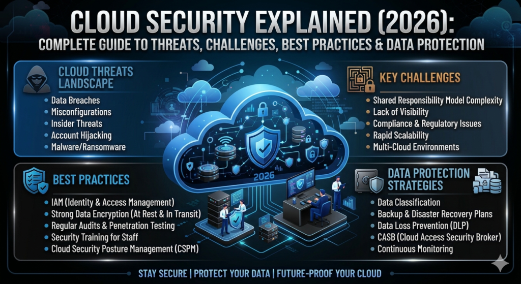 Cloud Security Explained (2026): Complete Guide to Threats, Challenges, Best Practices & Data Protection