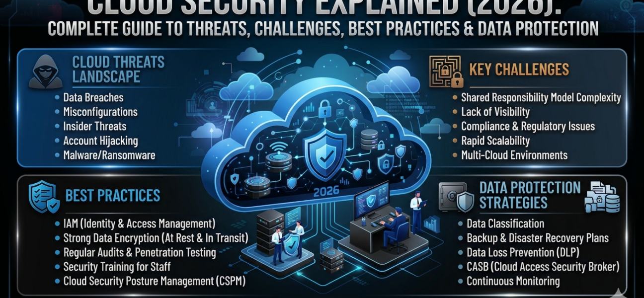 Cloud Security Explained (2026): Complete Guide to Threats, Challenges, Best Practices & Data Protection