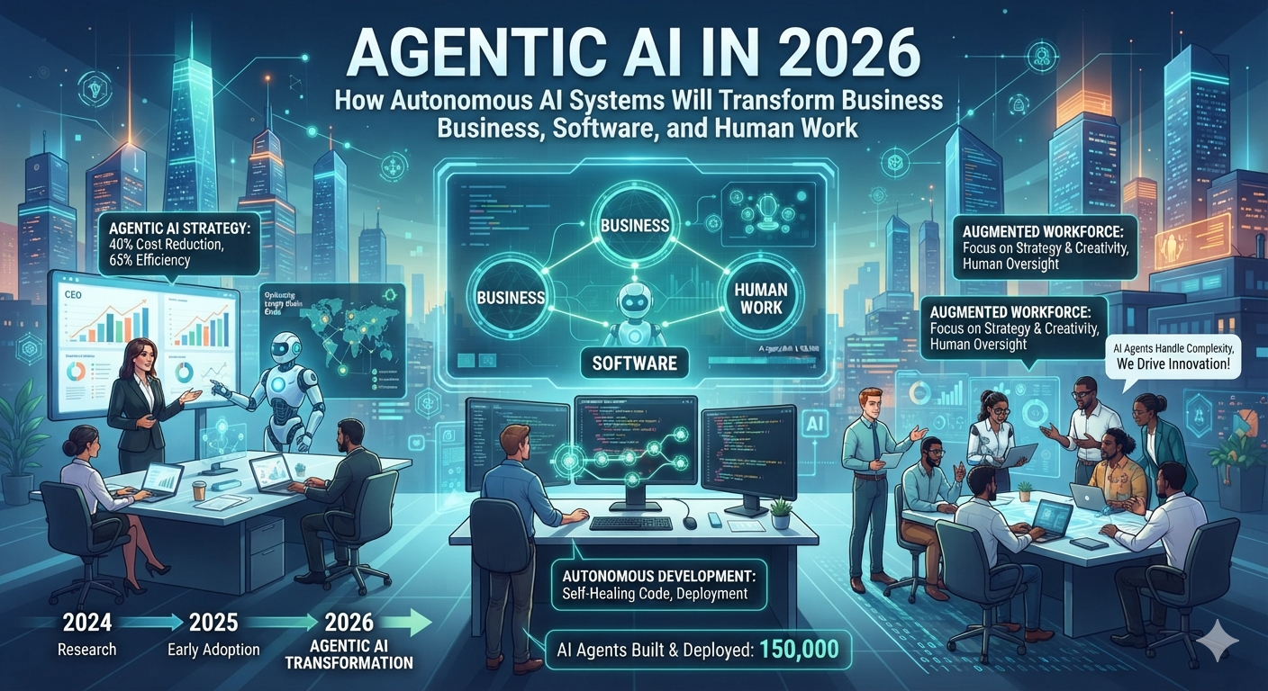 Agentic AI in 2026: How Autonomous AI Systems Will Transform Business, Software, and Human Work