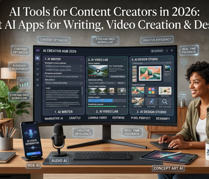 AI Tools for Content Creators in 2026: Best AI Apps for Writing, Video Creation & Design