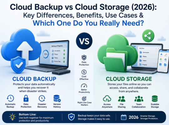 Cloud Backup vs Cloud Storage (2026): Key Differences, Benefits, Use Cases & Which One Do You Really Need?