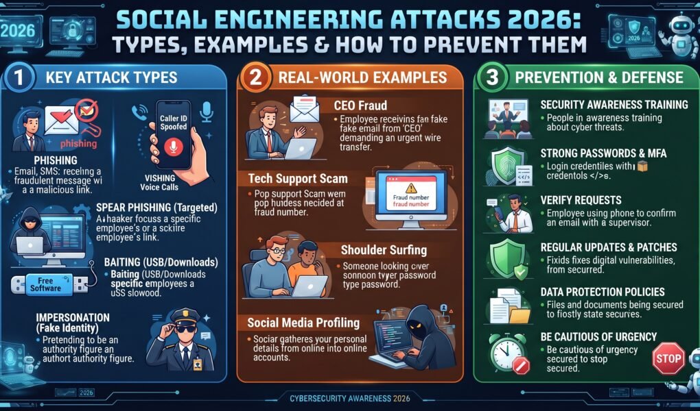 Social Engineering Attacks 2026: Types, Examples & How to Prevent Them