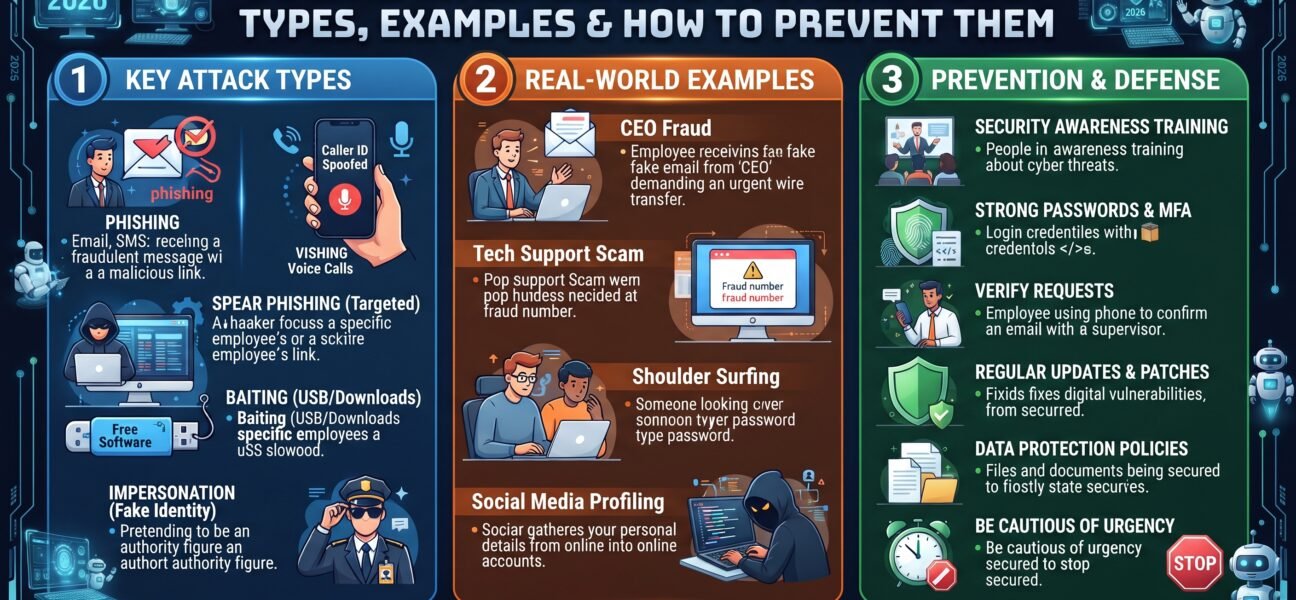 Social Engineering Attacks 2026: Types, Examples & How to Prevent Them