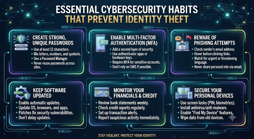 Essential Cybersecurity Habits That Prevent Identity Theft