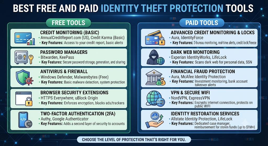 Best Free and Paid Identity Theft Protection Tools