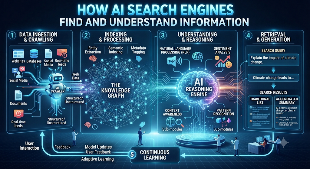 How AI Search Engines Find and Understand Information