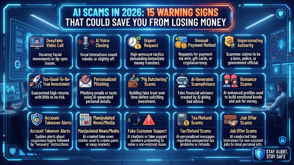 AI Scams in 2026: 15 Warning Signs That Could Save You From Losing Money