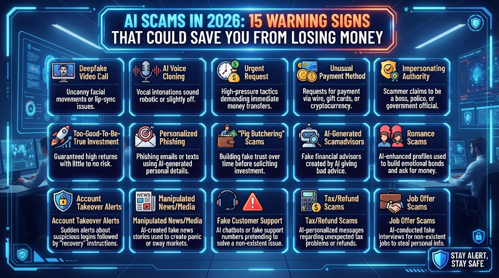 AI Scams in 2026: 15 Warning Signs That Could Save You From Losing Money