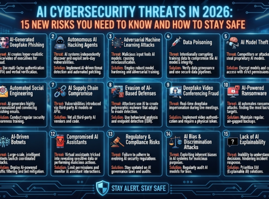 AI Cybersecurity Threats in 2026: 15 New Risks You Need to Know and How to Stay Safe