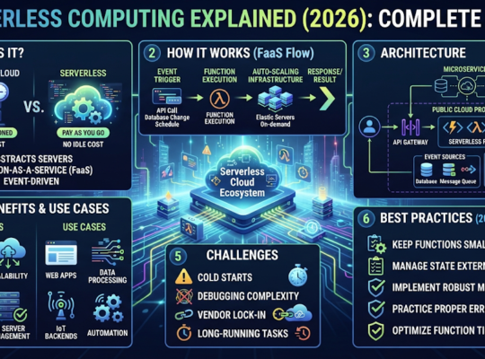 Serverless Computing Explained (2026): Complete Guide, How It Works, Benefits, Architecture, Use Cases, Challenges & Best Practices