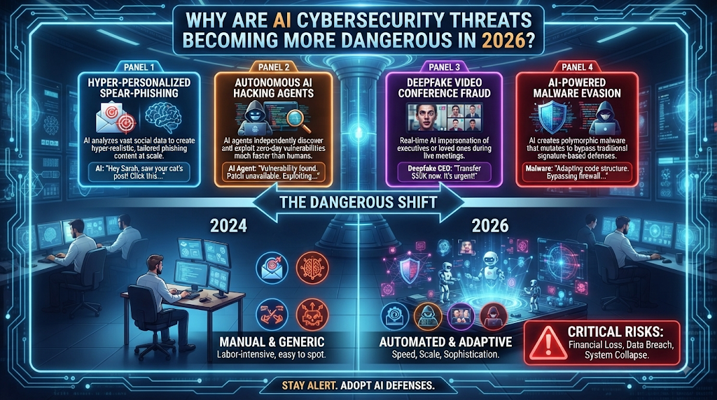 Why Are AI Cybersecurity Threats Becoming More Dangerous in 2026?