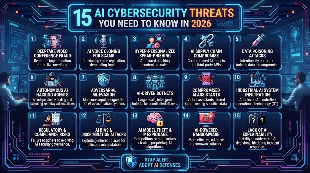 15 AI Cybersecurity Threats You Need to Know in 2026