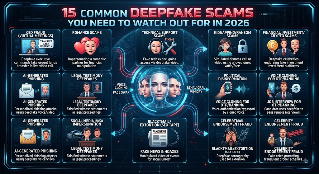 15 Common Deepfake Scams You Need to Watch Out for in 2026