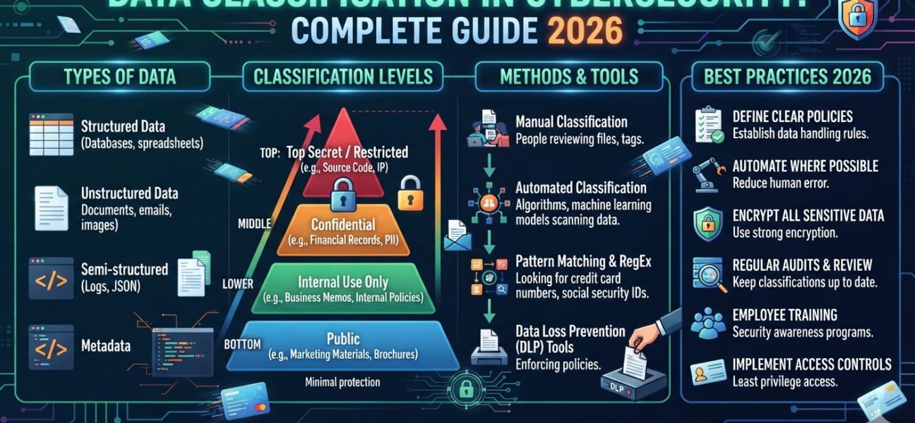 Data Classification in Cybersecurity: Types, Levels, Methods, and Best Practices Complete Guide 2026