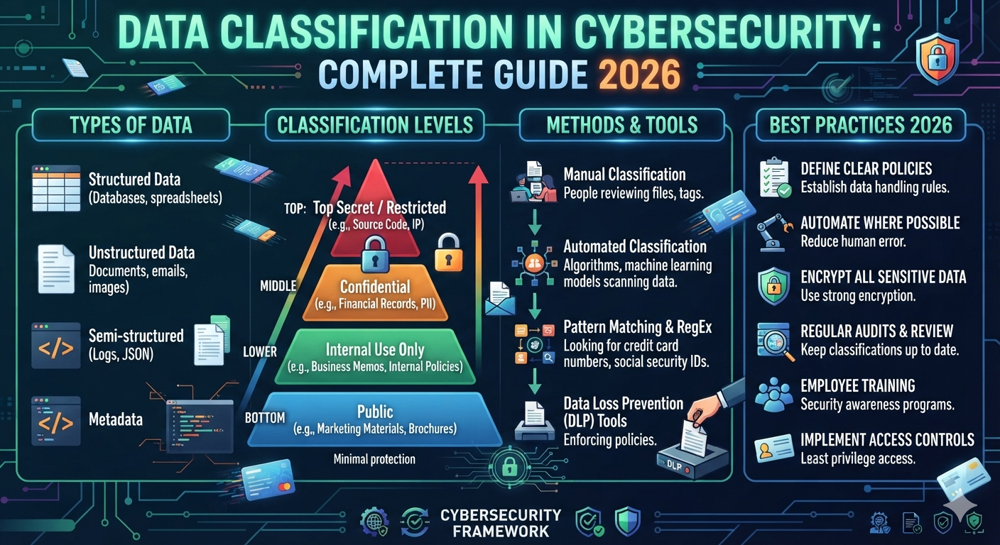 Data Classification in Cybersecurity: Types, Levels, Methods, and Best Practices Complete Guide 2026