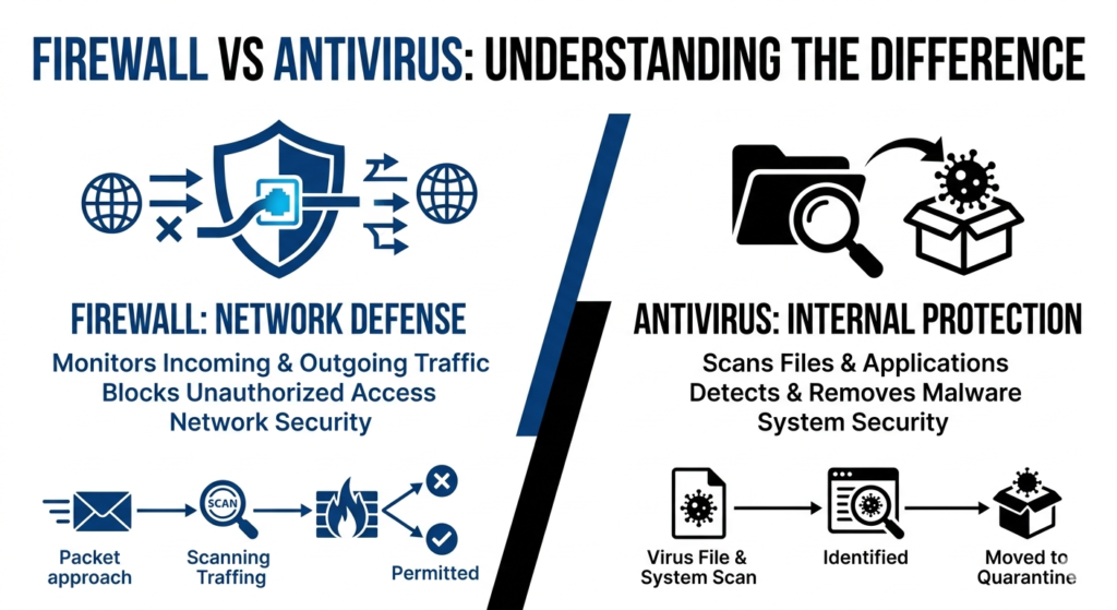 Firewall vs Antivirus: The Difference You Need to Remember