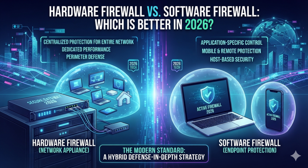 Hardware Firewall vs Software Firewall: Which Is Better in 2026?