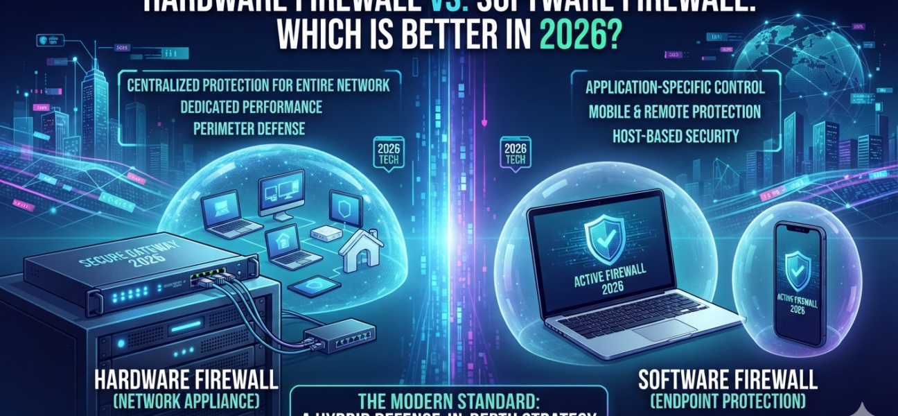 Hardware Firewall vs Software Firewall: Which Is Better in 2026?