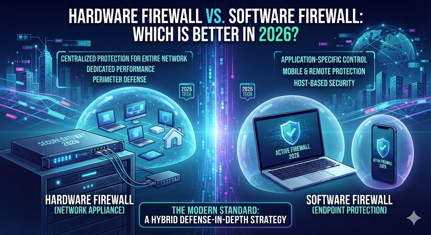 Hardware Firewall vs Software Firewall: Which Is Better in 2026?