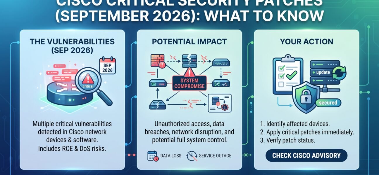Cisco Releases Multiple Critical Security Patches: What You Need to Know About the September 2026 Vulnerabilities