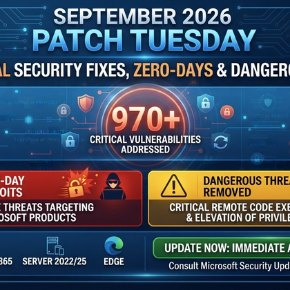 Microsoft September 2026 Patch Tuesday: 970+ Critical Security Fixes, Zero-Days & Dangerous Threats