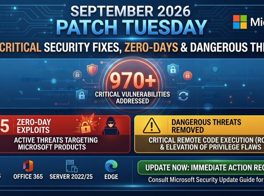 Microsoft September 2026 Patch Tuesday: 970+ Critical Security Fixes, Zero-Days & Dangerous Threats