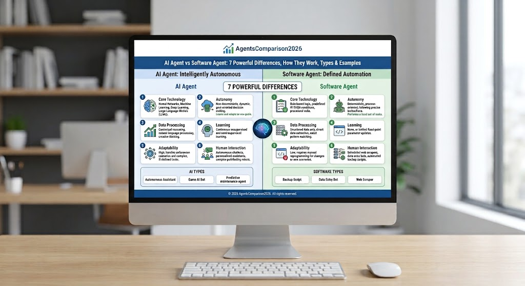 AI Agent vs Software Agent: 7 Powerful Differences, How They Work, Types & Examples