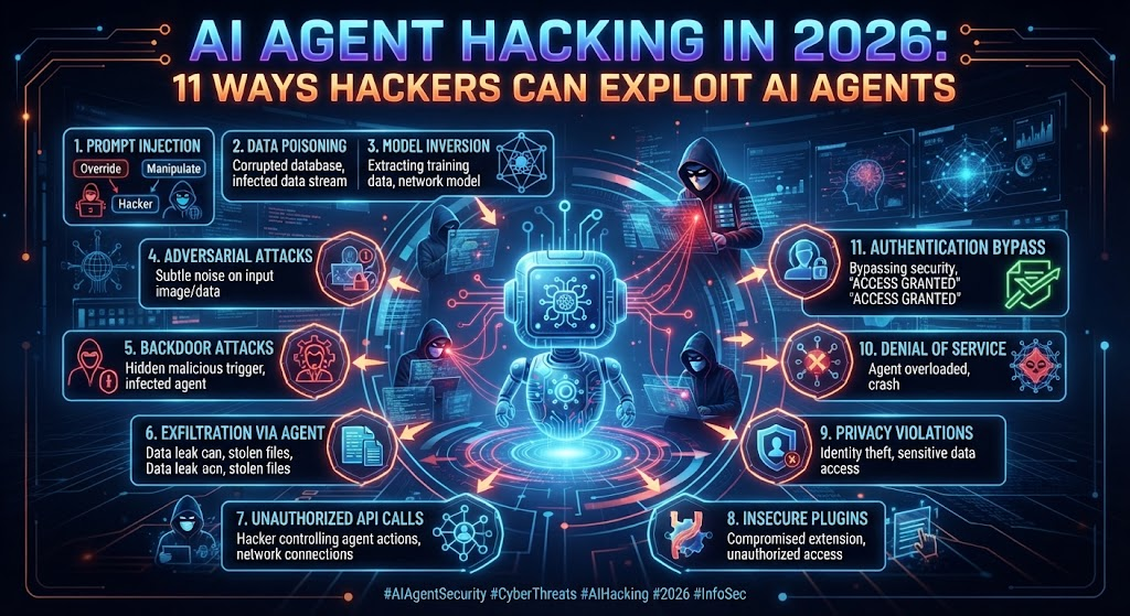 AI Agent Hacking in 2026: 11 Ways Hackers Can Exploit AI Agents