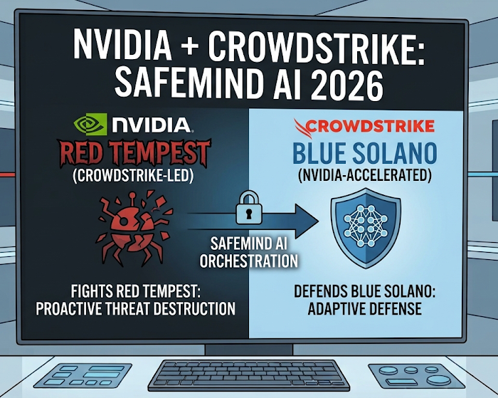 NVIDIA and CrowdStrike Launch SafeMind AI: How Red Tempest and Blue Solano Fight Autonomous Cyberattacks 2026