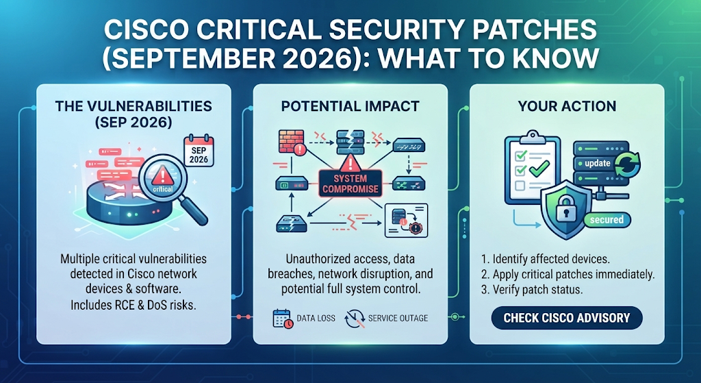 Cisco Releases Multiple Critical Security Patches: What You Need to Know About the September 2026 Vulnerabilities